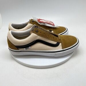 Vans Old Skool Mens 8 Yellow Athletic Skate Walking Canvas Shoes Sneakers 721454